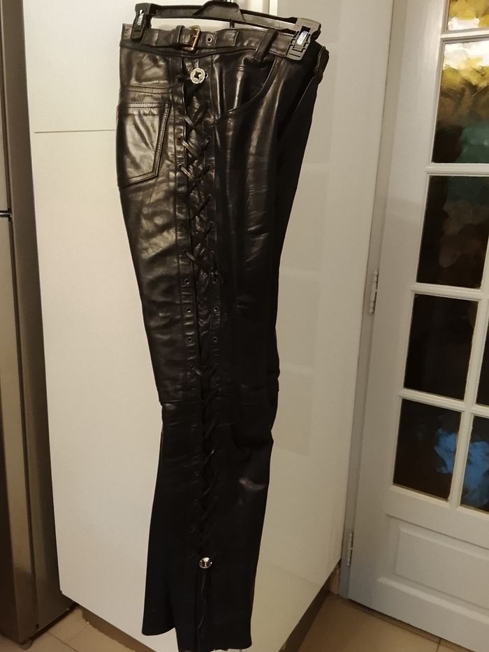 Pantalon cuir épais noir - photo numéro 3