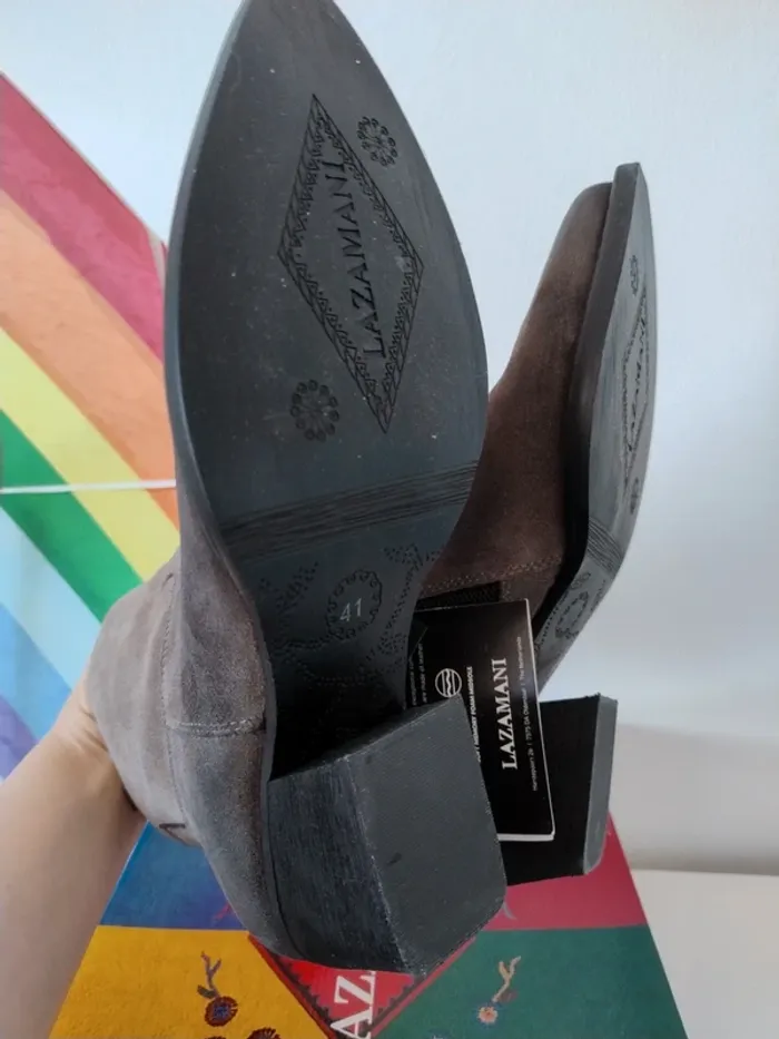 Bottines Lazamani en suede - photo numéro 8