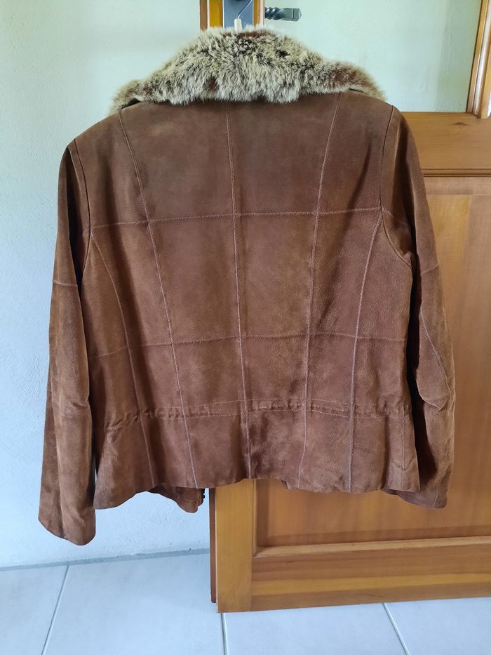 Veste cuir retourné taille 42 (XL) - photo numéro 2