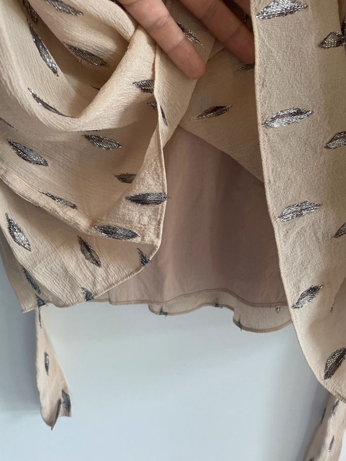 Robe en soie Pablo rose poudré - Taille 36 - photo numéro 5