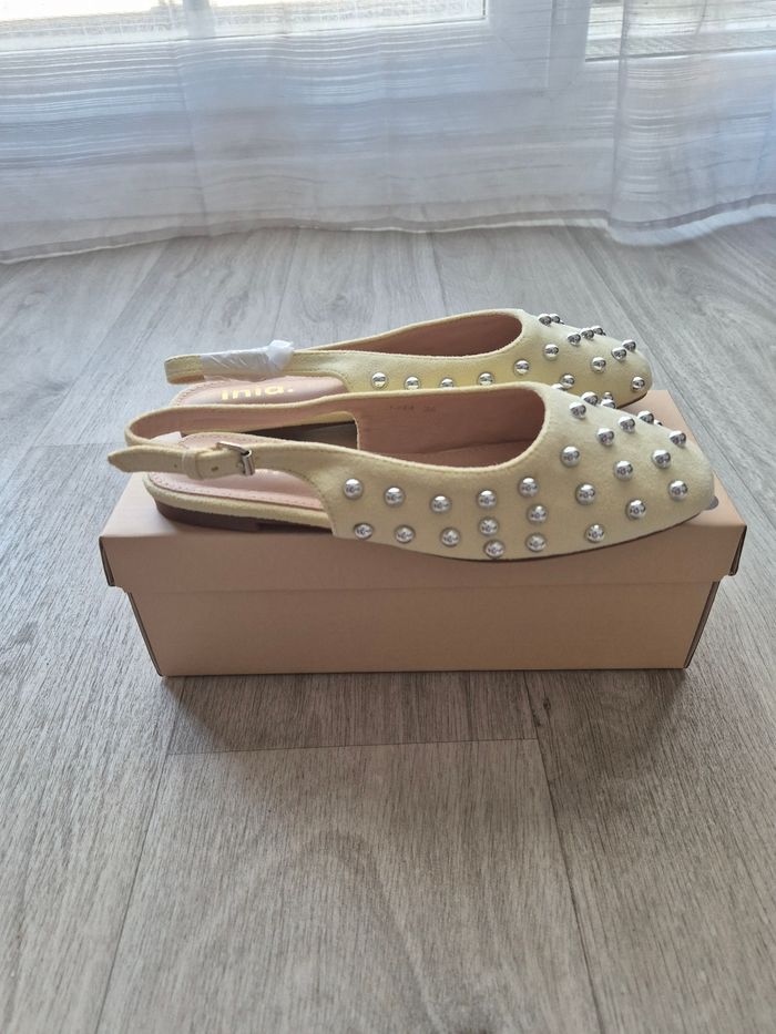Slingback jaune neuve - taille 36 - joia - photo numéro 3
