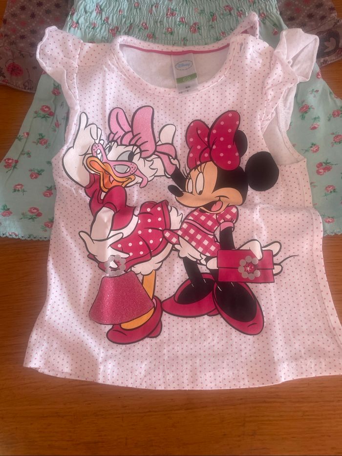 Lot t-shirt et blouses manches courtes fille 18 mois - photo numéro 3