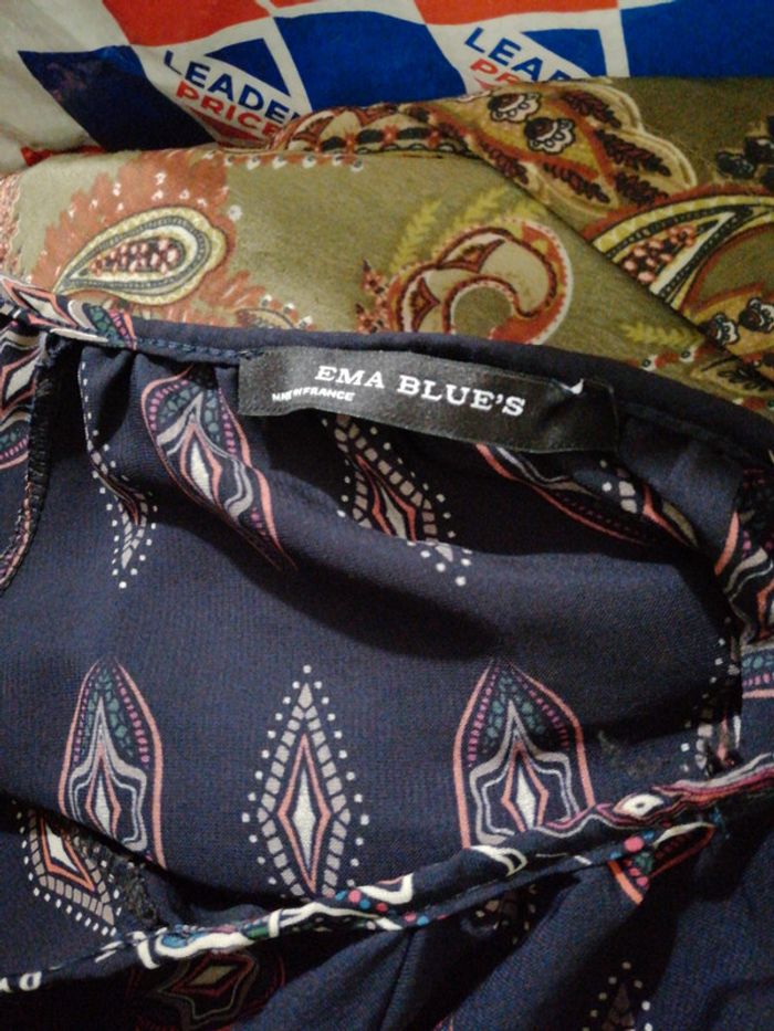 Robe légère manche 3/4 Ema blue's Taille 40 - photo numéro 5