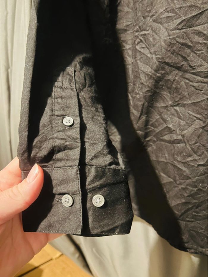 Jolie chemise noire regular 60% coton • Calvin Klein • taille 18/XS - photo numéro 6