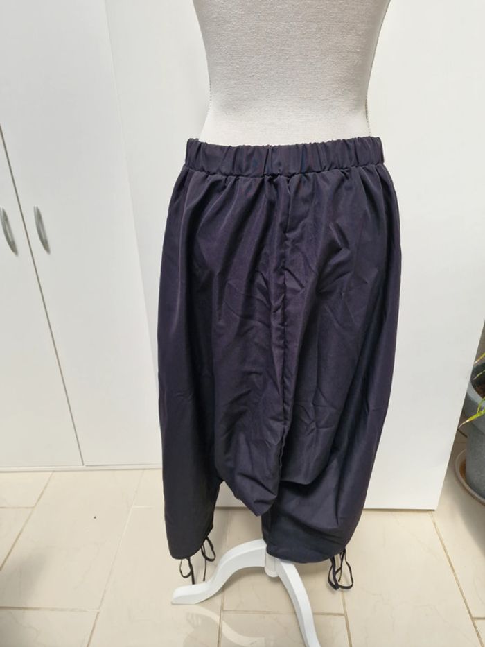 Pantalon Sarouel Jambes Ultras Larges Taille Elastique Noir - photo numéro 10