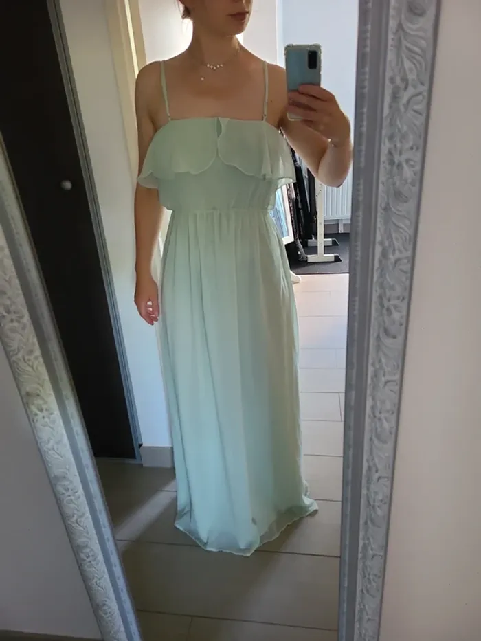 Robe longue turquoise - photo numéro 2
