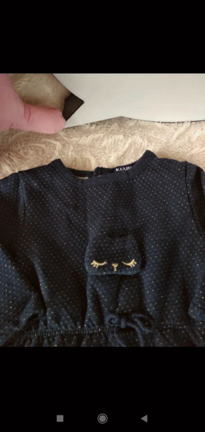 Robe manches longues Fille 3 mois Chat Kiabi - photo numéro 5
