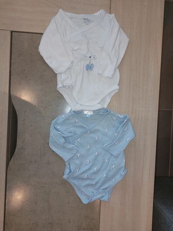 Lot de 2 bodies manches longues / 3 mois