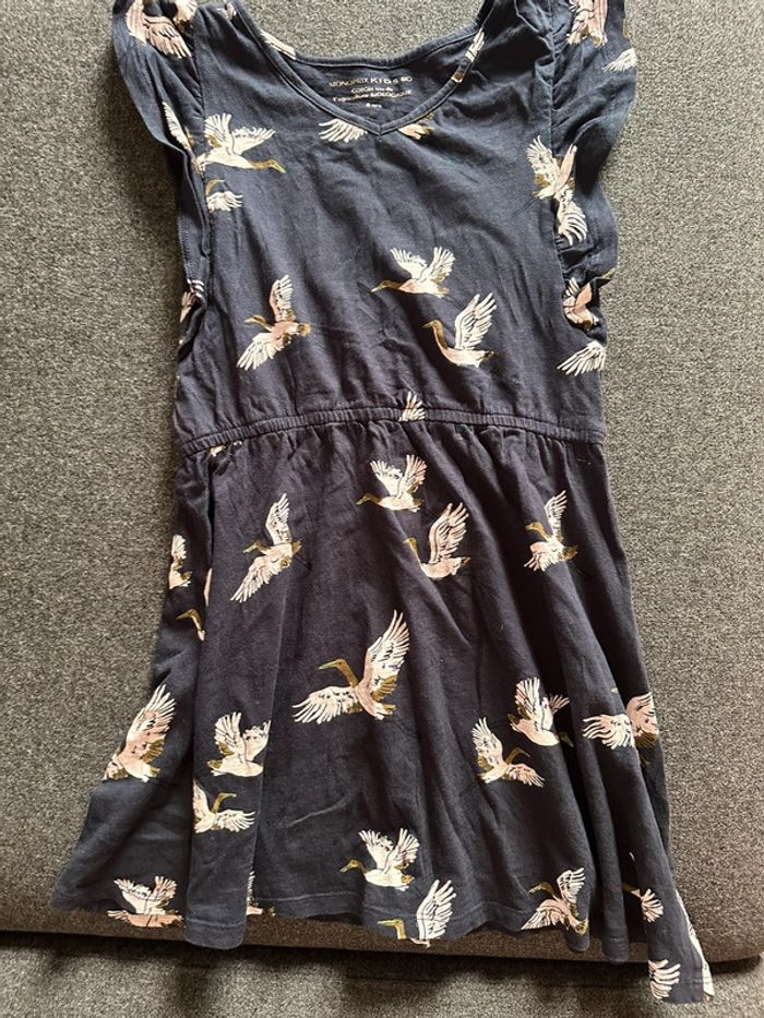 Robe Monoprix coton bleue marine 8 ans