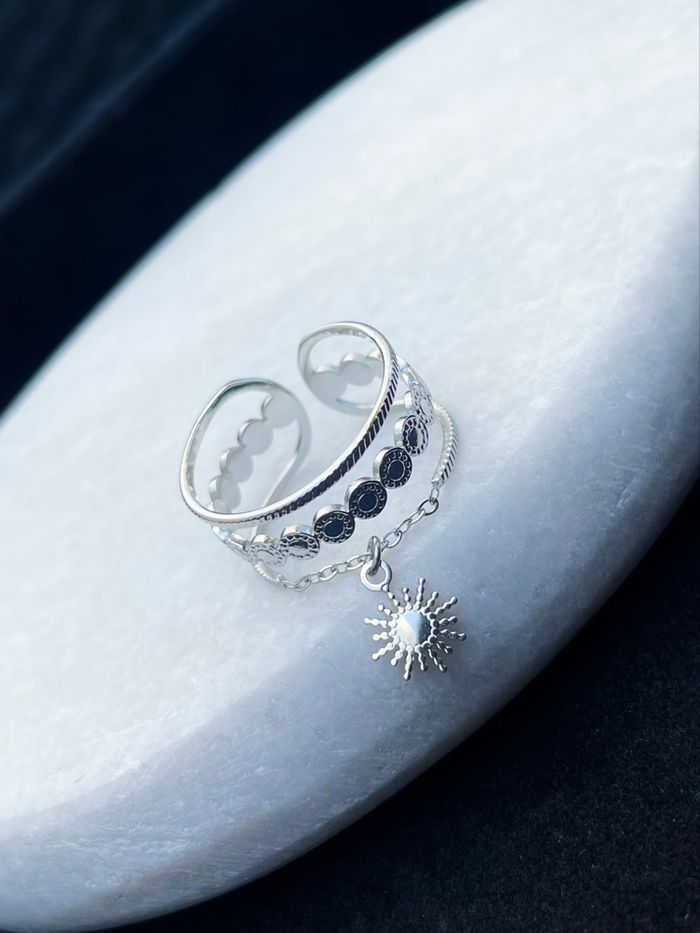 Bague soleil argentée - photo numéro 3