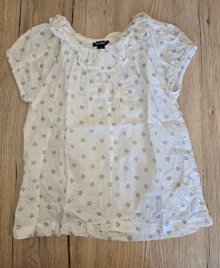 Tunique blanche à fleurs