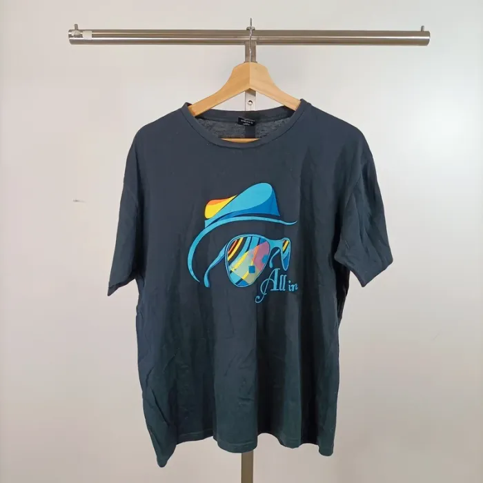 T-shirt gris foncé imprimé graphique One Serie coupe droite taille XL A1472