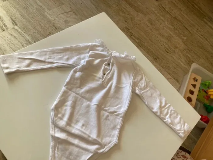 Body blanc à col fantaisie, 18 mois - photo numéro 6