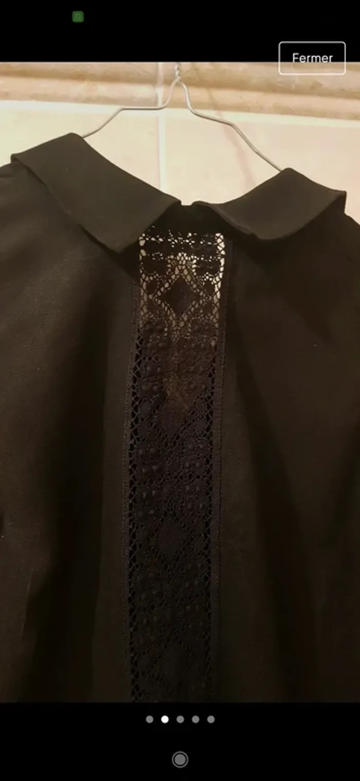 Top S Sinequanone dentelle noire S - photo numéro 2
