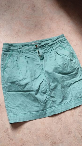 Jupe droite turquoise