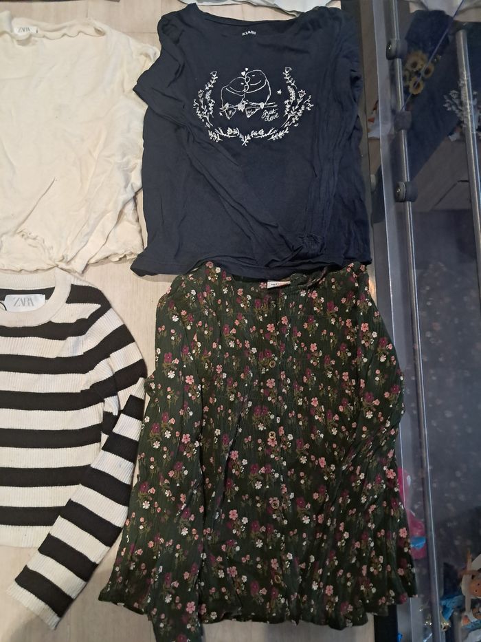 Lot de 13 pulls, chemisiers, t-shirts manches longues, sous-pulls 8ans fille neufsbet tbe - photo numéro 2