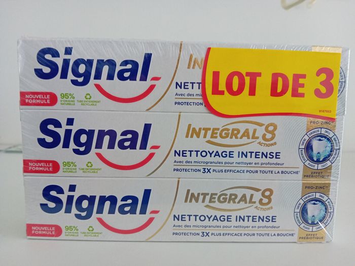 Lot de 3 dentifrices signal