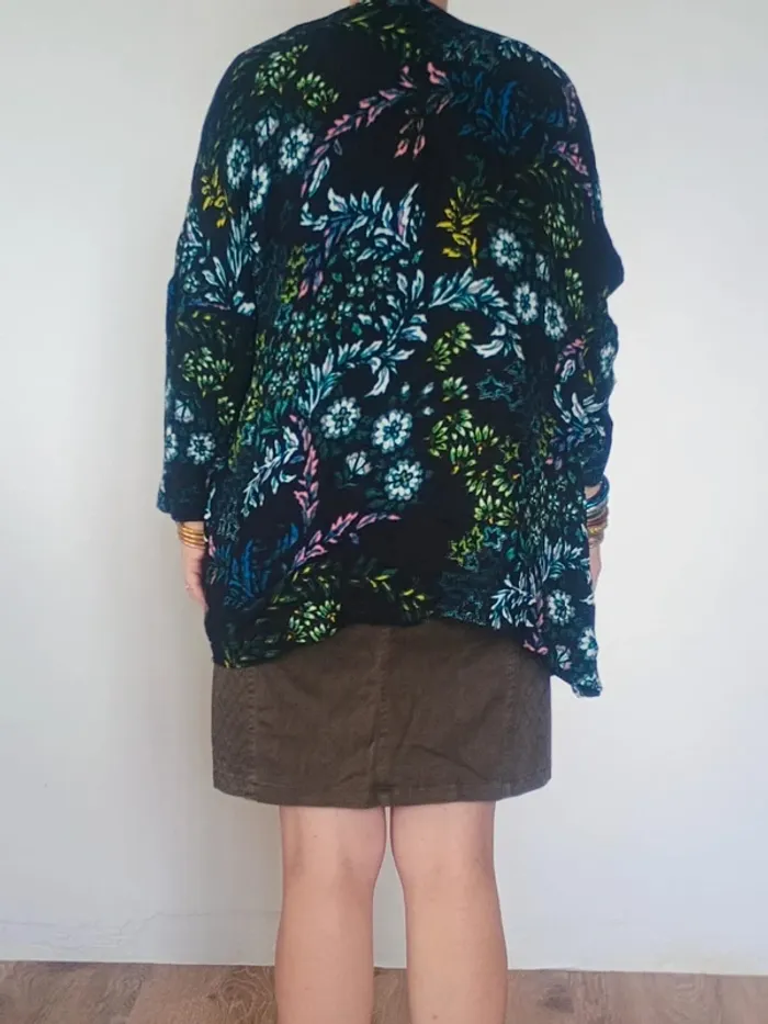 veste fleuri manche longue HM M - photo numéro 3