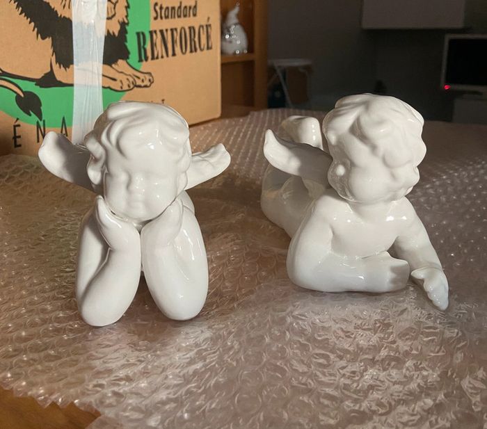 Lot de 2 statuettes anges - photo numéro 3