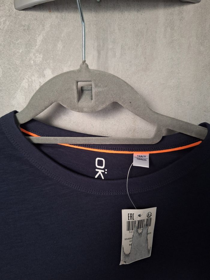 Tee-shirt bleu marine manches courtes imprimé lion - photo numéro 3