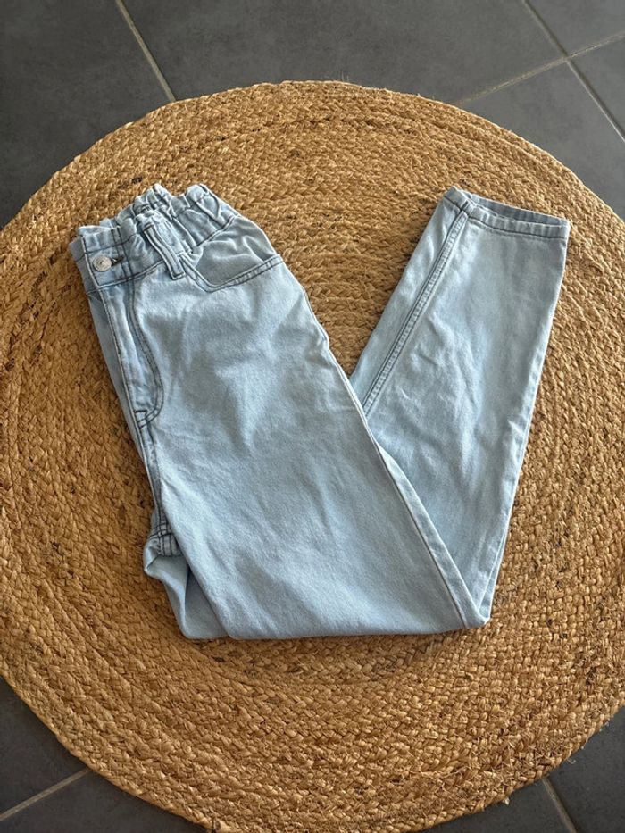 Jeans taille haute claire