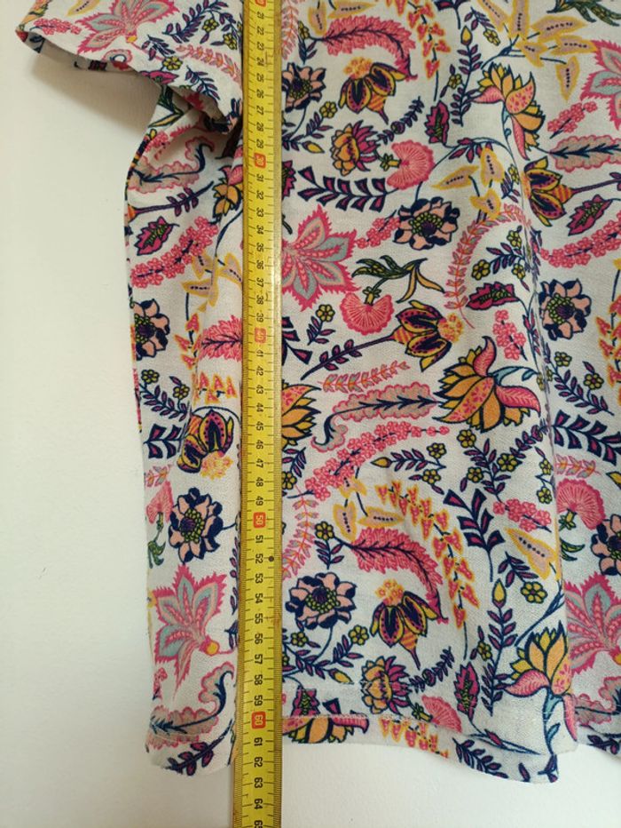 Haut épaules dénudées fleuri multicolore vintage cute old school mignon - photo numéro 3