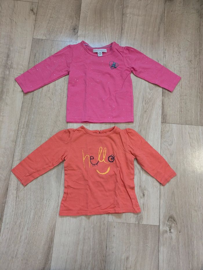 Lot 17 tee-shirt manches longues 12 Mois 74cm - photo numéro 7