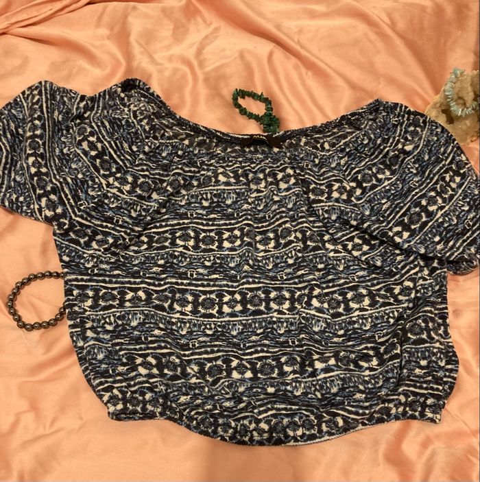 Top fille / femme Taille S – Bleu & blanc – Léger et confortable - photo numéro 2