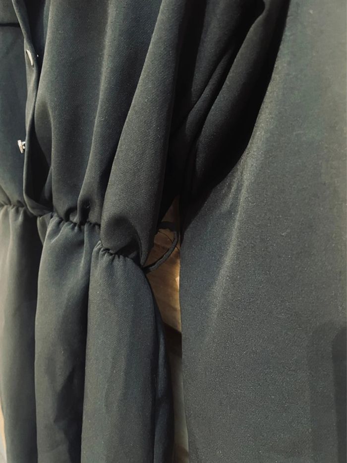 Robe chemise noire élégante avec dentelle – Taille M - photo numéro 8