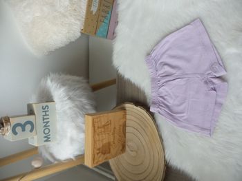 Jolie short été leger elastique violet lila bébé fille 3 mois