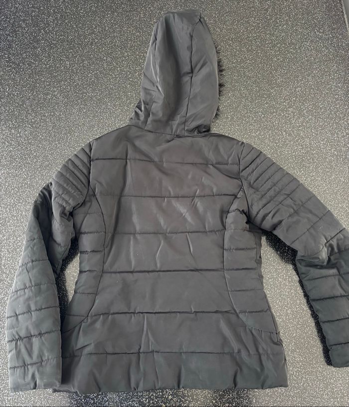 Kiabi - doudoune à capuche cintrée noire fille 12ans - photo numéro 3