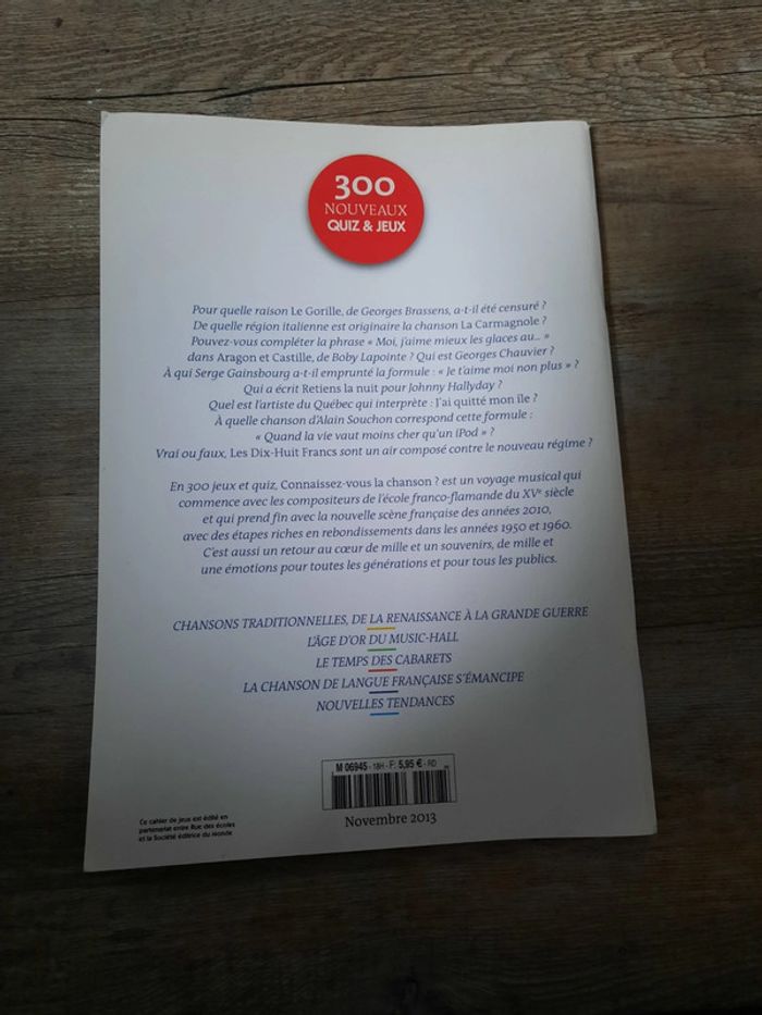 Livre de jeux - Connaissez-vous la chanson ? - photo numéro 2