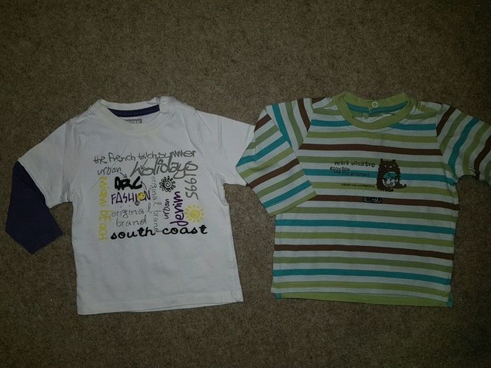 Lot de 2 articles garçon manches longues 12 mois orchestra sergent major