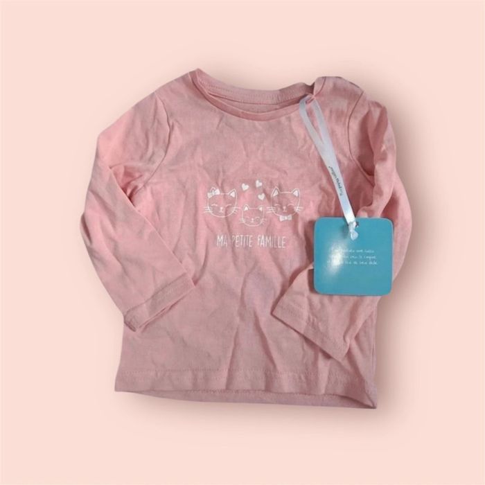 🩵 Tshirt manche longue taille 6 mois mes petits cailloux 🩷