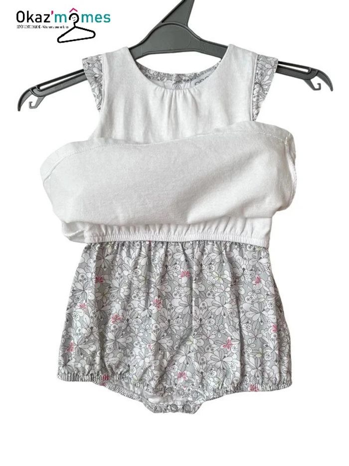 Combishort fleurie effet “2 en 1” - Obaïbi 6 mois (68cm) - photo numéro 3