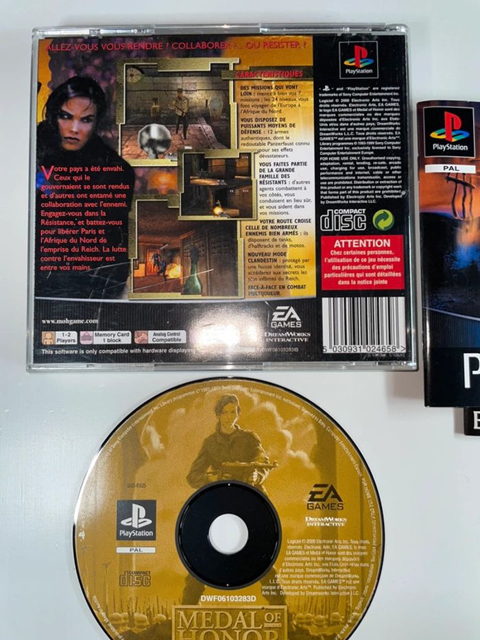 Medal Of Honor: Resistance - PS1 Complet Version Française PAL Sony - photo numéro 6