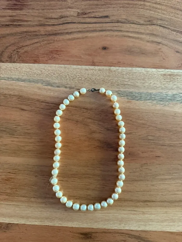 Collier vintage perles ras de cou - photo numéro 3