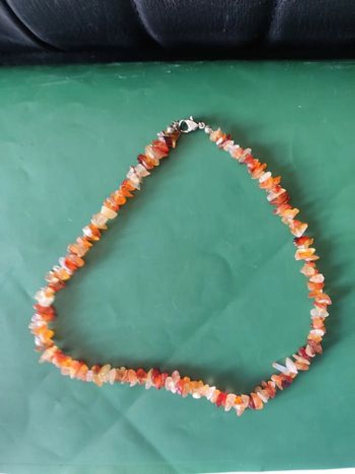 Collier tour de cou cornaline 42;cm