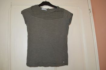 Tee shirt manches courtes Okaidi 10 ans kaki