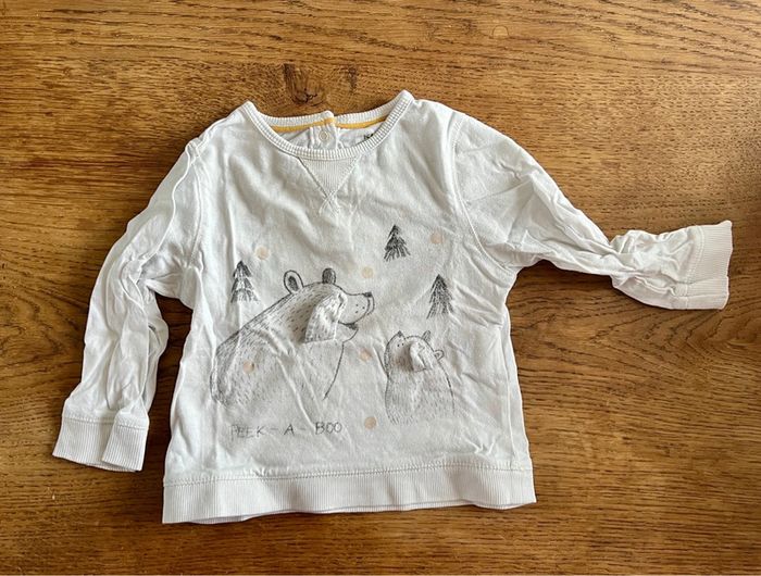 Teeshirt manches longues ours 18 mois - photo numéro 2