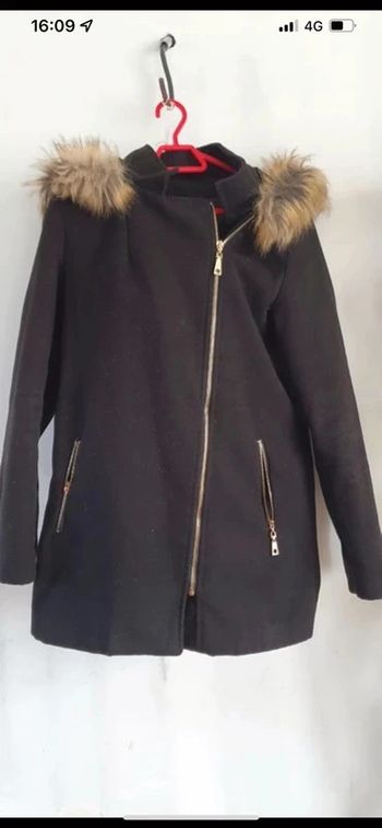 Manteau Fausse Fourrure taille M noir