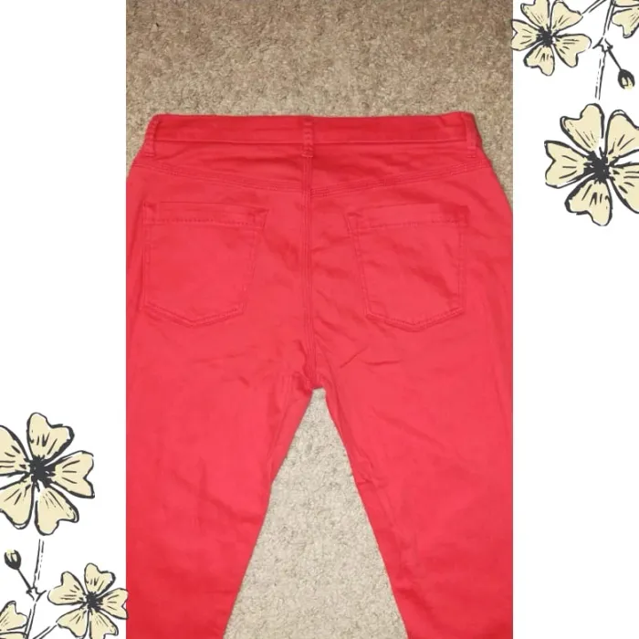 Jean corail rouge femme NafNaf, taille 36, taille basse - photo numéro 10