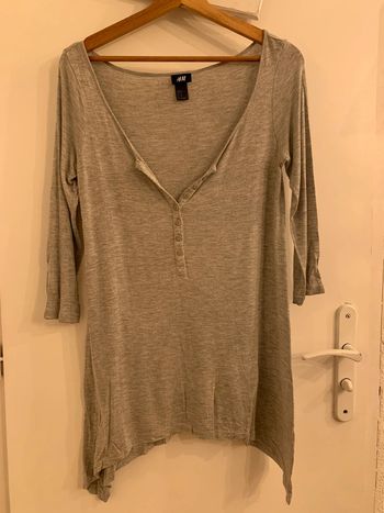 Top tee-shirt femme H&M Tisssu gris chiné
