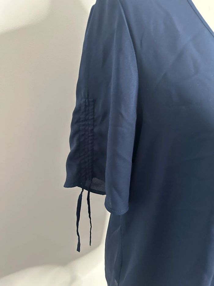 Blouse bleue marine et argentée Yessica T38 M - photo numéro 3