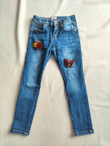 🦋🌸 Jeans Skinny Broderies Velours – The Blue Period 🌸🦋