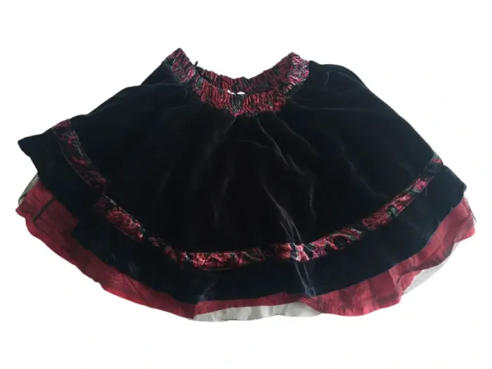Jupe skirt falda vintage enfant kid girl velours