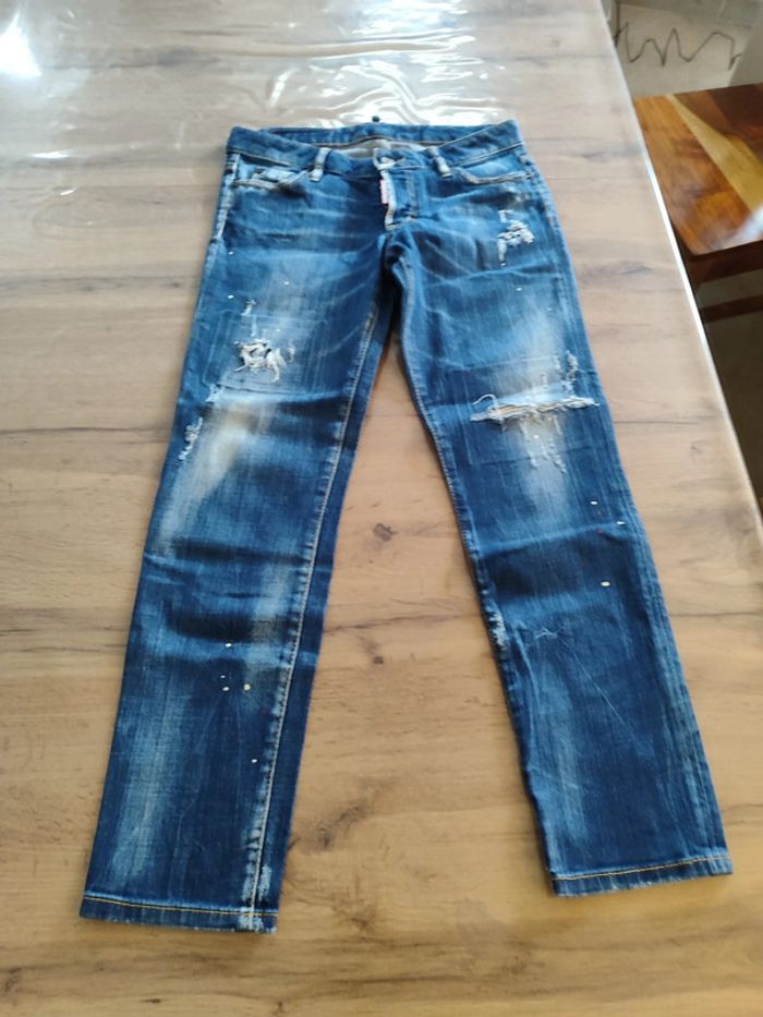 Jean Dsquared2 bleu taille 40 - Modèle Jennifer Cropped - État neuf - photo numéro 2