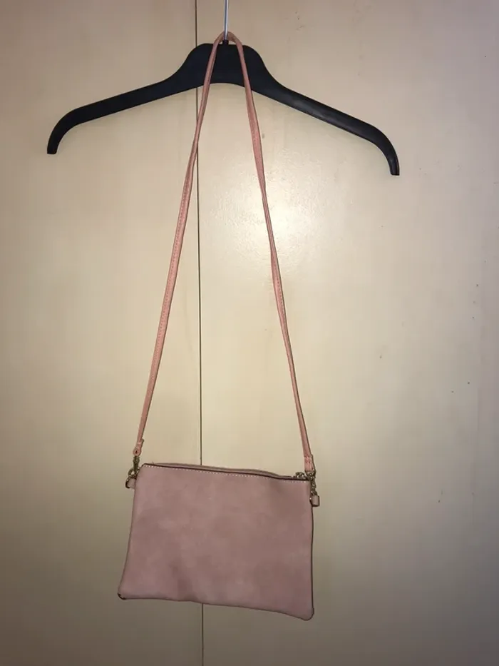 Sacoche pochette rose à bandoulière à perles multicolore - photo numéro 8