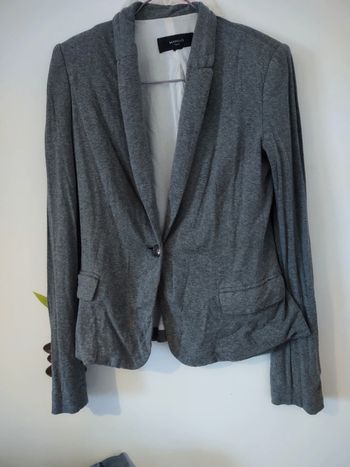 Veste gilet gris chiné Mango