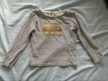Tee shirt manches longues rayé tape à l’œil 5 ans